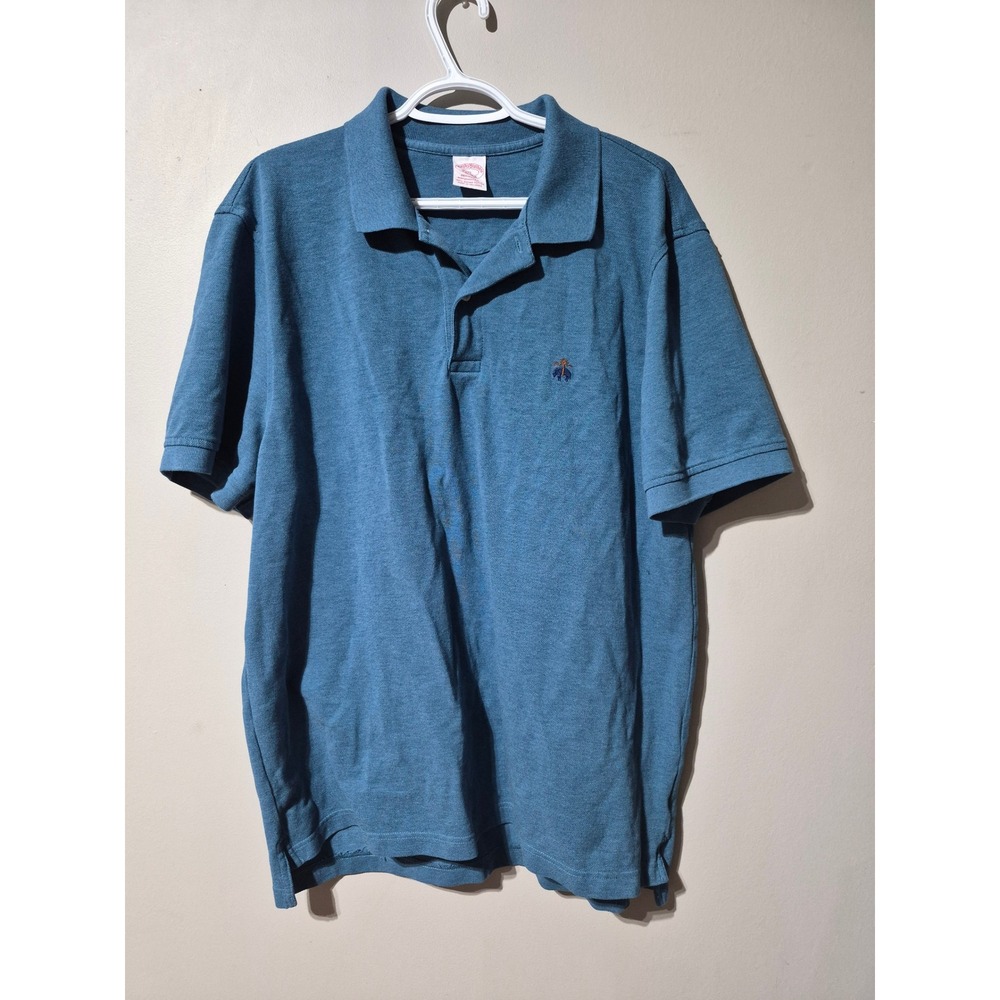 Brooks Brothers Mens XL Performance Polo Shirt Blue Supima Cotton Original Fit